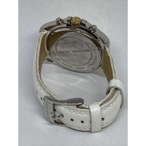 Michael Kors MK5605 Women's Leather Analog Gold Dial Quartz Genuine Watch XX486 - Picture 10 of 12